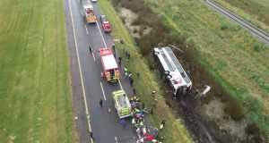 Otro accidente de colectivo esta mañana. Fue en Ruta 2, cerca de Mar del Plata