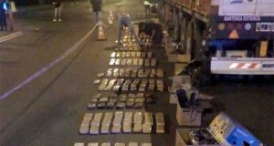 Puesto caminero Villaguay: la policía secuestro anoche mas de 300 kilos de droga