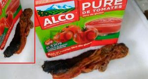 Uffff…. !Un asco..!! En Paraná un animal muerto dentro de una caja de puré de tomates…