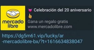 ¡Ojo… Cuidado..!!! Viral: Mensaje falso de Mercado Libre engaña incautos