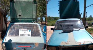 Hay mucha gente desiquilibrada mentalmente… ¡Se robó un contenedor a plena luz del día y lo llevaba en el techo del auto..!!!