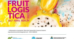 Invitan a empresas frutihortícolas a participar de la Feria Comercial Fruit Logistica 2022